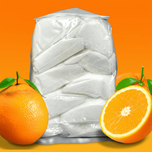 Elaine's Birding Nectar Packs, white packet with orange slices, perfect for energizing wild birds.