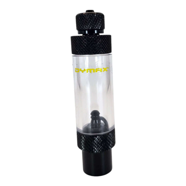 Dymax CO2 Bubble Counter Single End, high-quality aluminum, non-backflow feature, clear acrylic housing, durable design