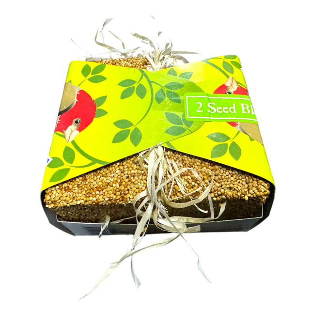 Elaine's Birding Bird Seed Tower Refill pack featuring 2 seed blocks, perfect for attracting a variety of birds.