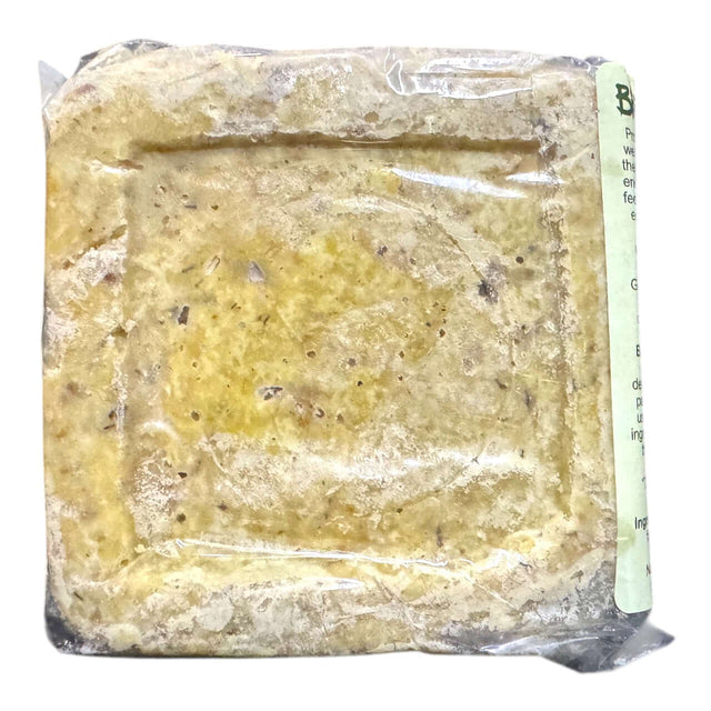 Elaine's Birding Grub Suet Slab, energy-rich bird food in square form, suitable for wild birds.