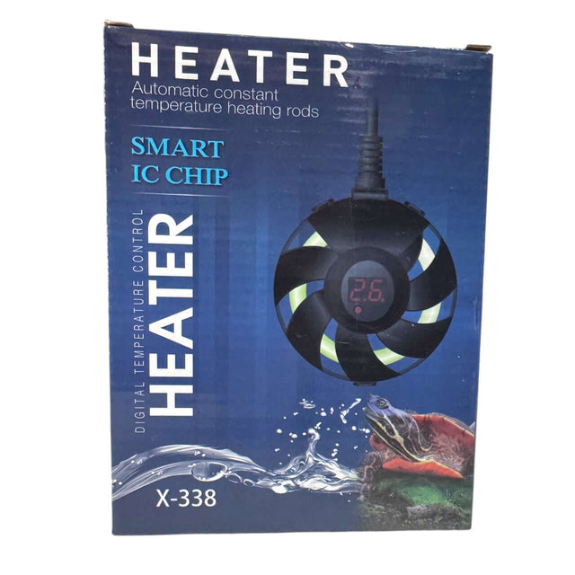 EnjoyRoyal Mini Round Aquarium Heater with digital control and smart IC chip for optimal temperature maintenance in tanks.