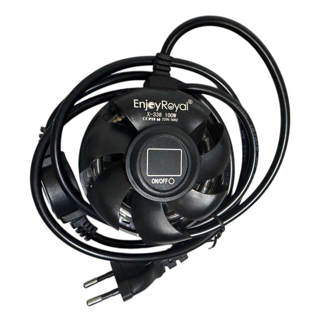 EnjoyRoyal Mini Round Aquarium Heater with power cord and ON/OFF switch for small fish tanks.