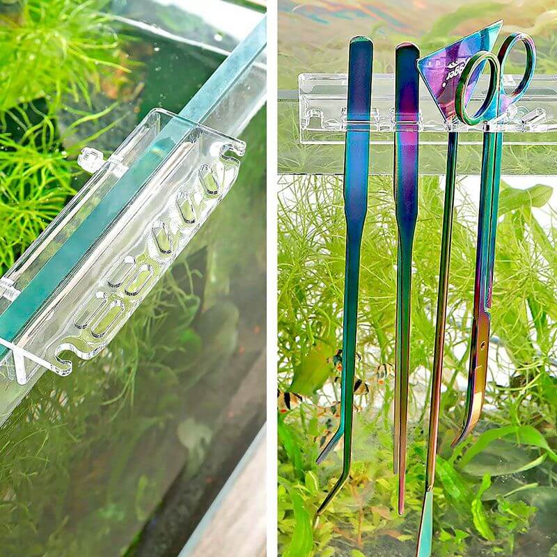 Hygger Stainless Steel Aqua Scaping Tool Set designed for aquariums with aquatic plants, featuring precision tools.