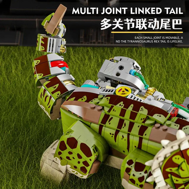 MJI Machinery Dinosaur Triceratops 13051 features a multi-joint linked tail for realistic dinosaur movements.