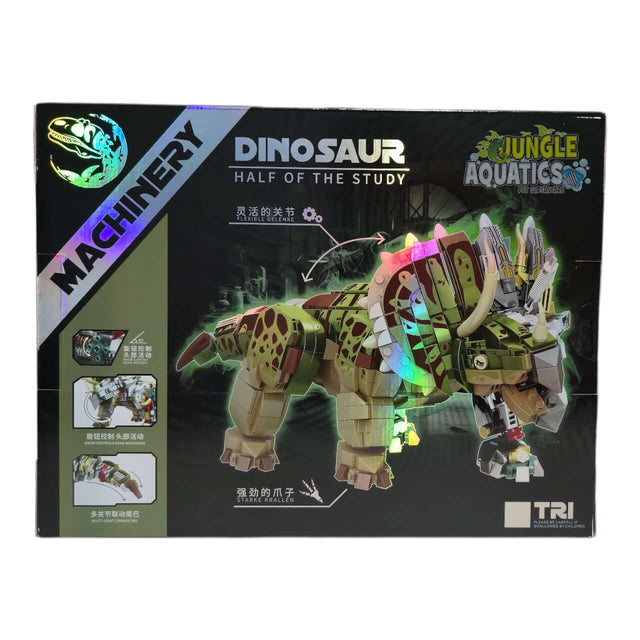 MJI Machinery Dinosaur Triceratops 13051 LEGO-style semi-mechanical dinosaur building set package
