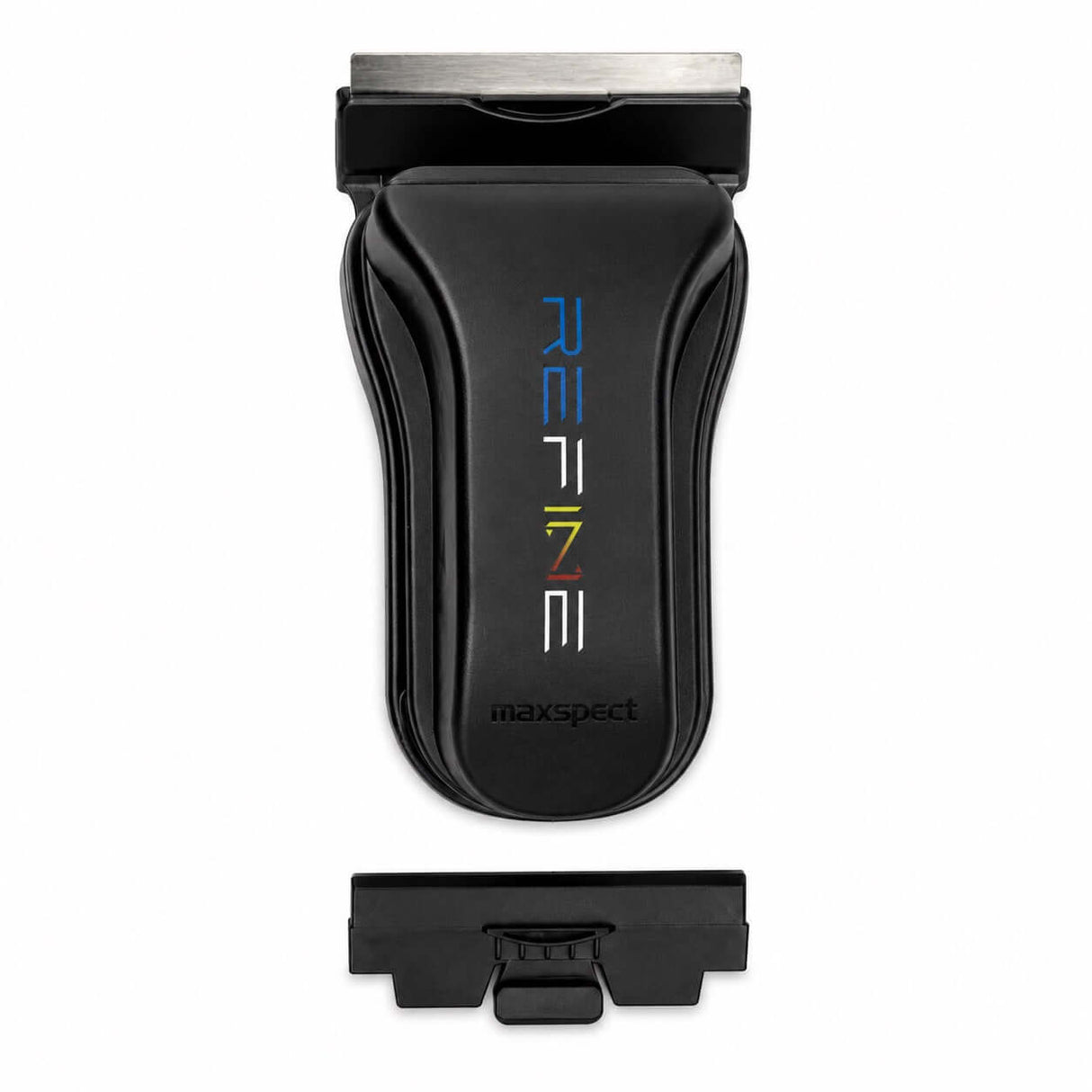 Maxspect Refine Aquarium Scraper with sharp blade and ergonomic design for easy aquarium cleaning.