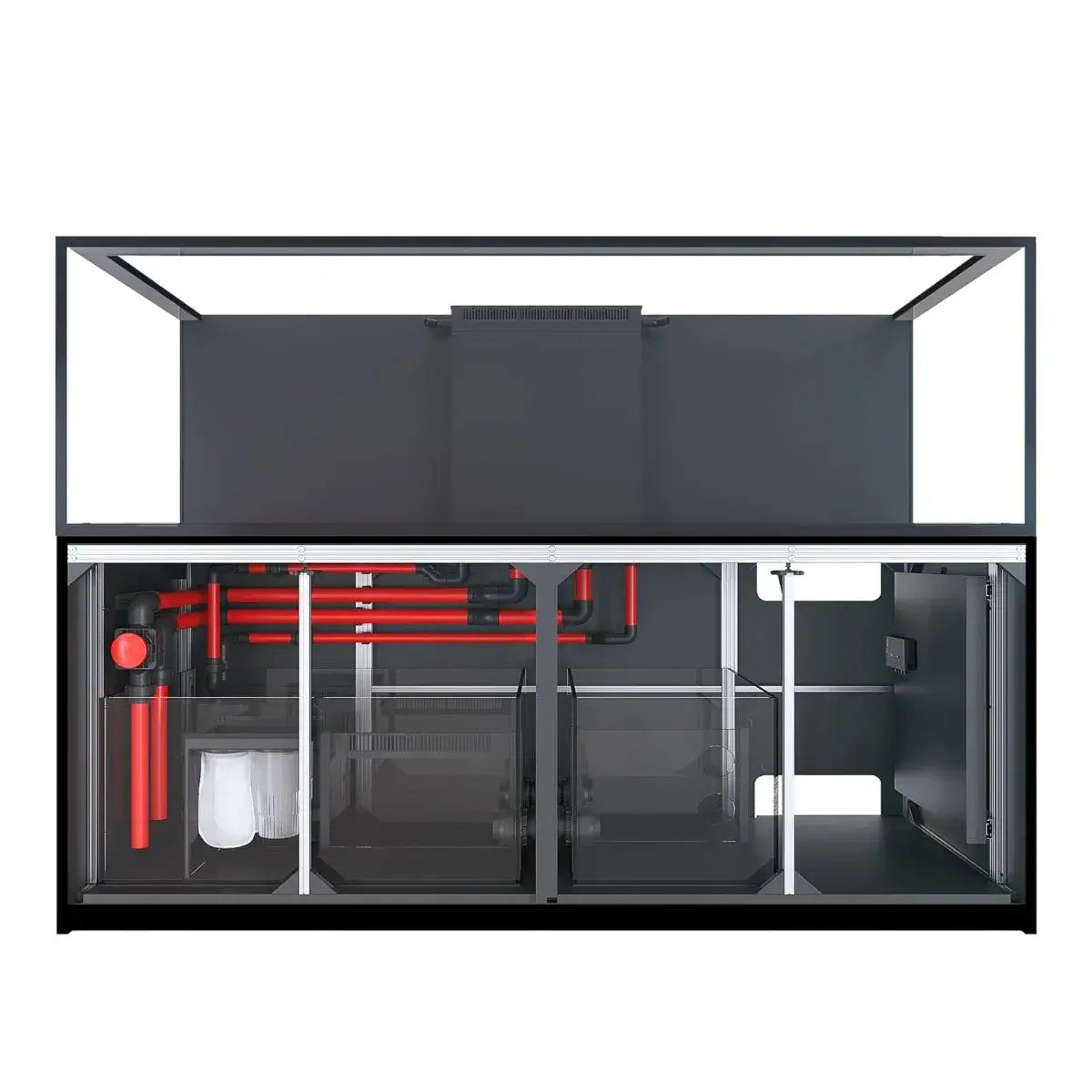 Red Sea Reefer G2+ S1000 Aquarium showing filtration system and water management features.
