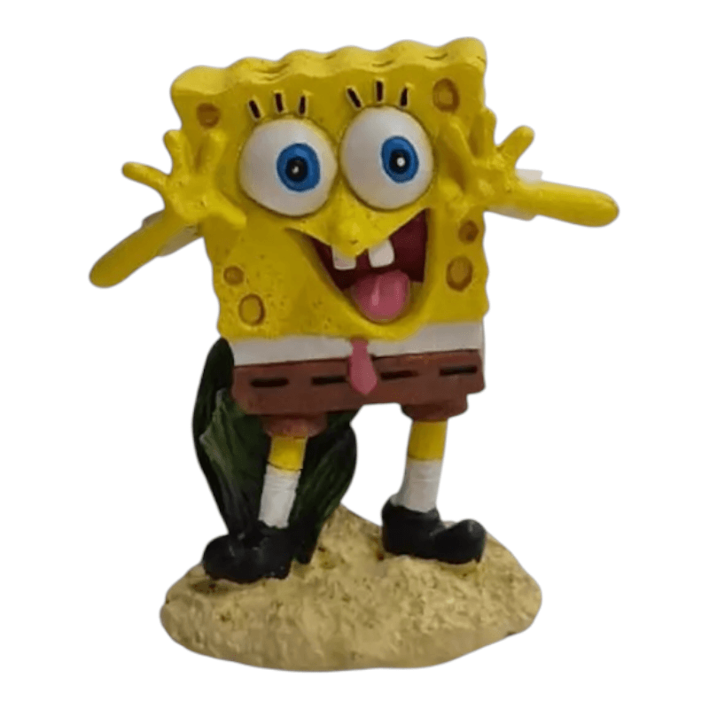 SpongeBob SquarePants Ornament featuring animated character on sandy base with playful pose and bright colors.