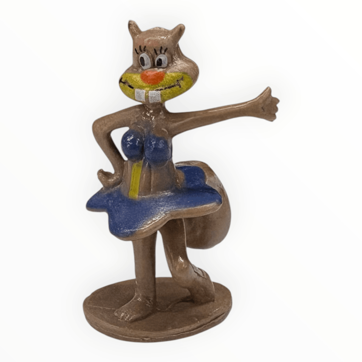 SpongeBob Characters 6pc Ornament Set Small featuring a decorative figure of a squirrel in a blue dress.