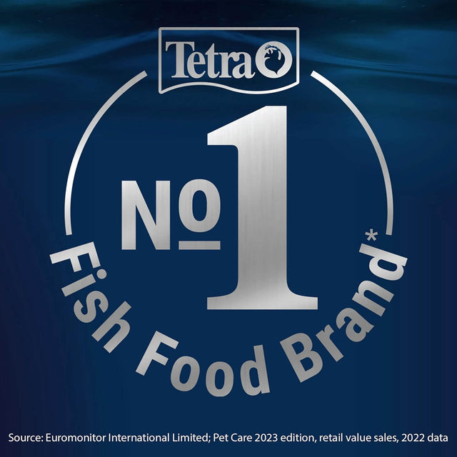Tetra logo with text "No.1 Fish Food Brand" highlighting Tetra as the leading fish food choice.