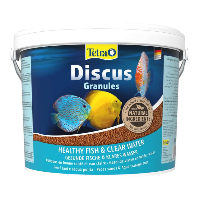 Tetra Discus Granules - Healthy fish food for discus and mid-water fish, enhancing vitality and color.