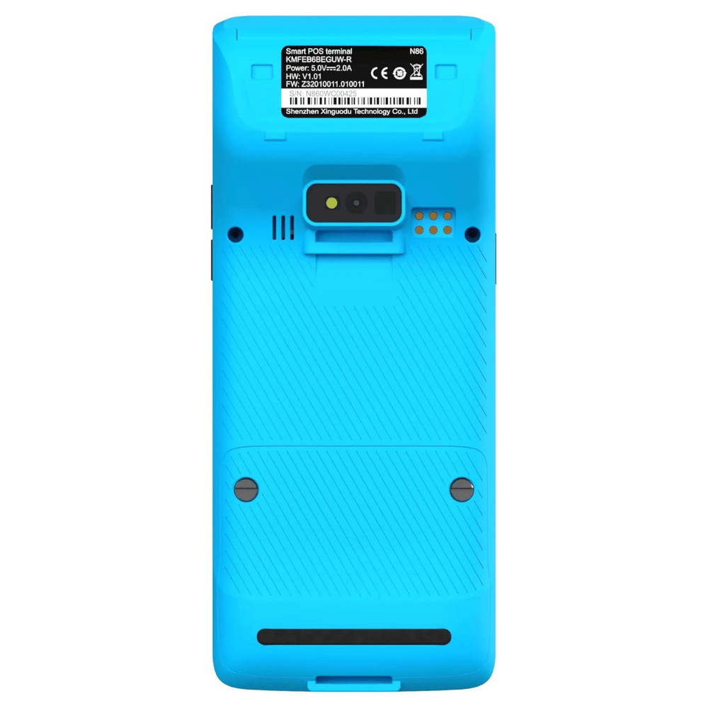 Yoco Khumo Print Card Machine back view showcasing design, port layout and printing features.