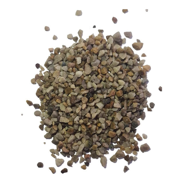 Premium natural aquarium gravel in cream color, particle size 0.5-0.8mm, perfect for aquariums. Clean before use.