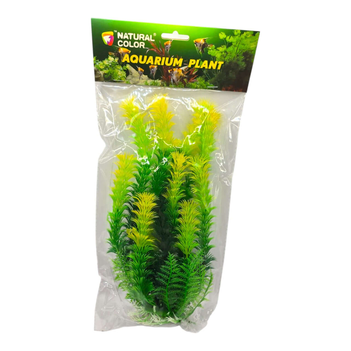 Natural Color Aquarium Plastic Plant for fish tanks, 25cm tall, non-toxic, fish-friendly decoration.