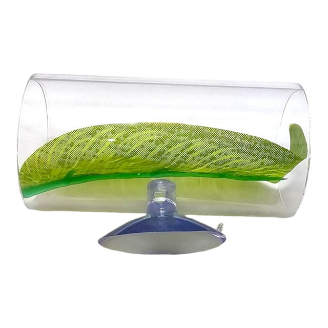 Betta Leaf Bed with suction cup and artificial leaf, providing a cozy resting spot for betta fish in an aquarium.