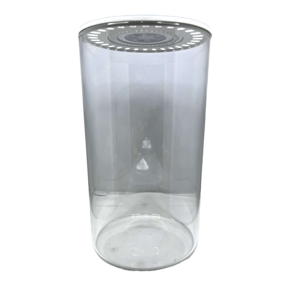 Bio Bowl Terrarium Cylinder with integrated LED light and heat dissipation fan for plant care.