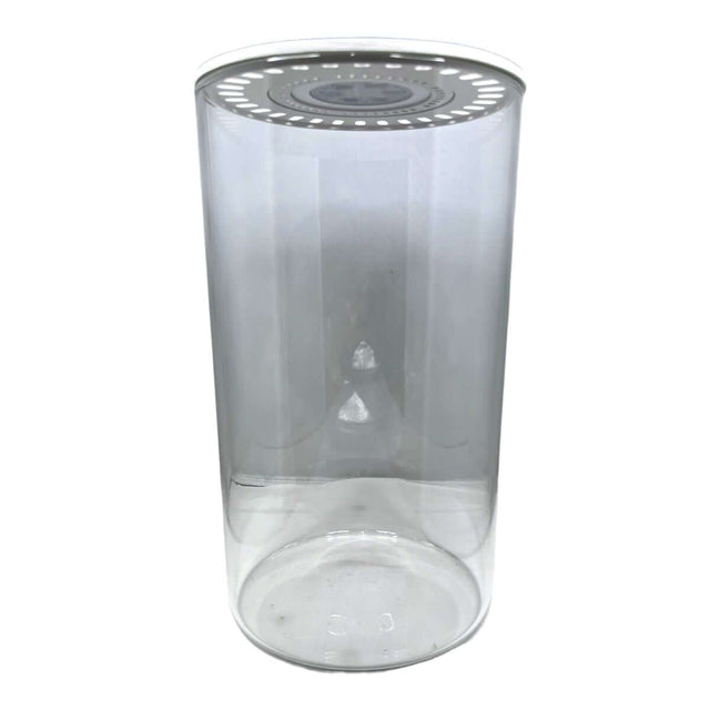Bio Bowl Terrarium Cylinder with integrated LED light and heat dissipation fan for plant care.