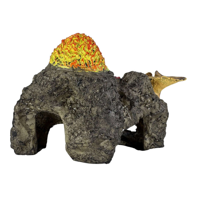 Bright Corals on Rock Aquarium Ornament with vibrant colors and textured details for enhancing your aquarium's aesthetic.