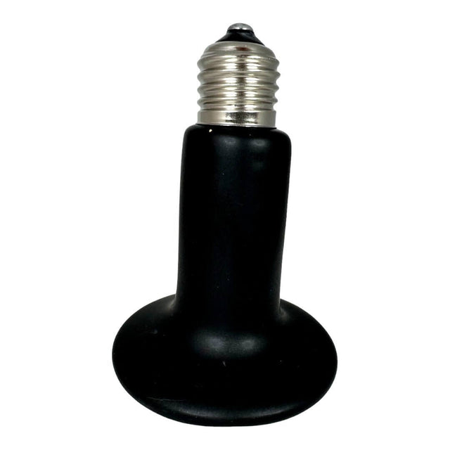 Ceramic heat lamp socket base designed for reptile lighting, providing efficient heat without light for pets' well-being.