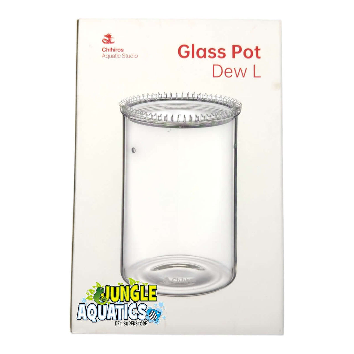 Chihiros Glass Pot Dew L with ventilated lid for optimal plant humidity and care.