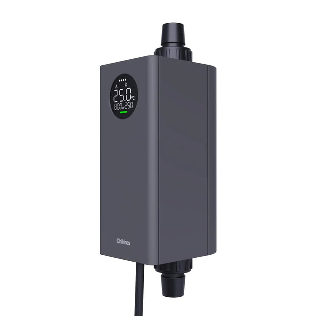 Chihiros Heater Pro 10-1000W for aquariums, adjustable temperature display and inline fitting.