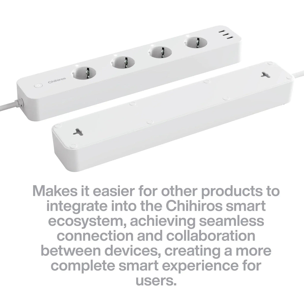 Chihiros Smart Power Strip showcasing four controlled outlets and seamless integration for smart ecosystems.