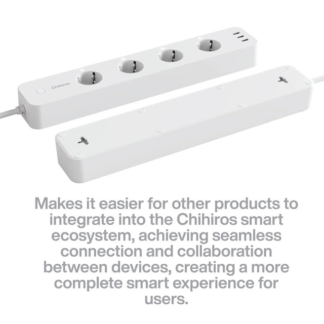 Chihiros Smart Power Strip showcasing four controlled outlets and seamless integration for smart ecosystems.