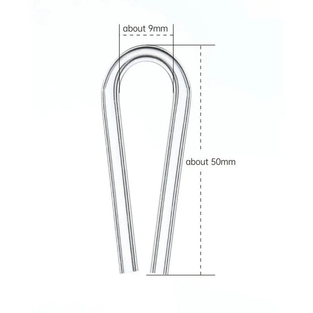 Chihiros U Clip dimensions: 9mm width, 50mm height, designed for CO2 connections in aquariums.