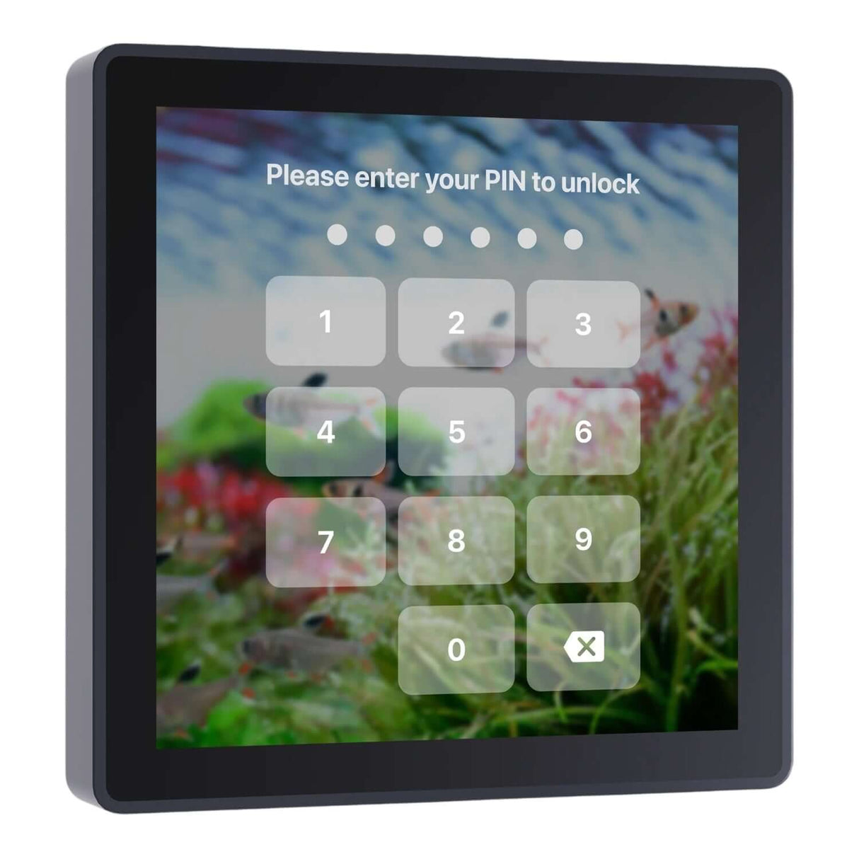Chihiros WiFi Hub Pro PIN entry screen for unlocking access to smart aquarium control.