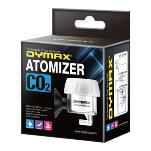 Dymax CO2 Plastic Atomizer 26mm packaging, featuring its effective CO2 diffusion for aquariums.