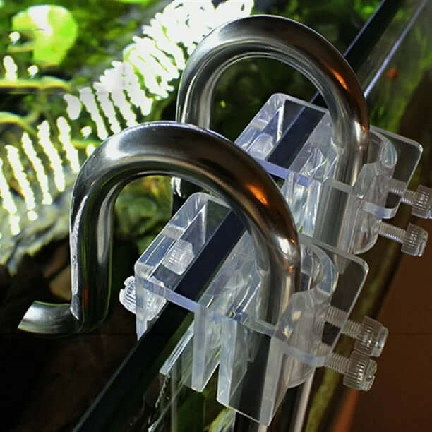 Dymax Lily Pipe Holder securely supports lily pipes in aquarium, made from durable acrylic materials.