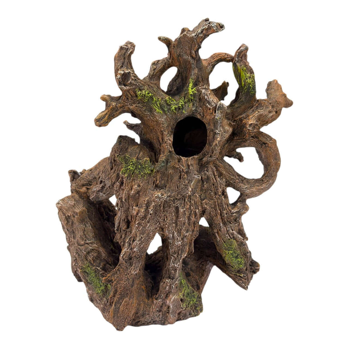 Enchanted Tree Ornament designed for aquariums with bark textures and twisting branches.