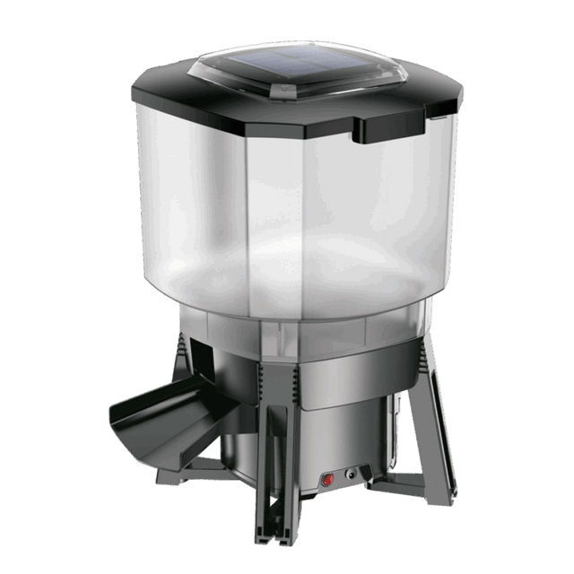 Grech Solar Auto Pond Fish Feeder, automatic fish food dispenser for reliable pond feeding.