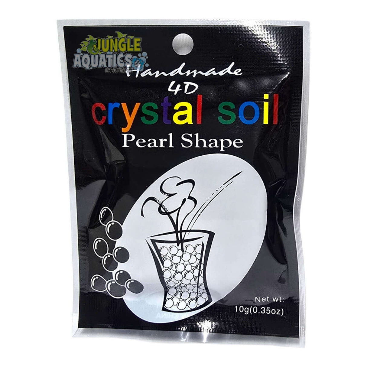 Water Beads Crystal Soil packaging showcasing pearl shape design for indoor plant growth.