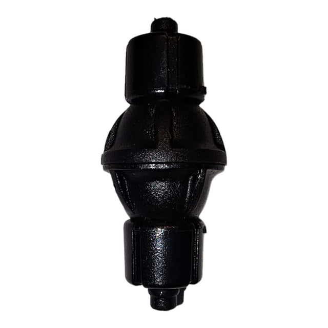 Ista Spring Stop Check Valve in black, designed to prevent backflow with elegant shape and easy disassembly for cleaning.