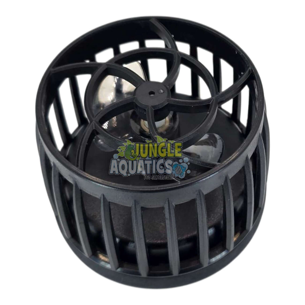 Jecod DMP Wavemaker motor view featuring design for marine and freshwater aquariums, showcasing durability and control features.