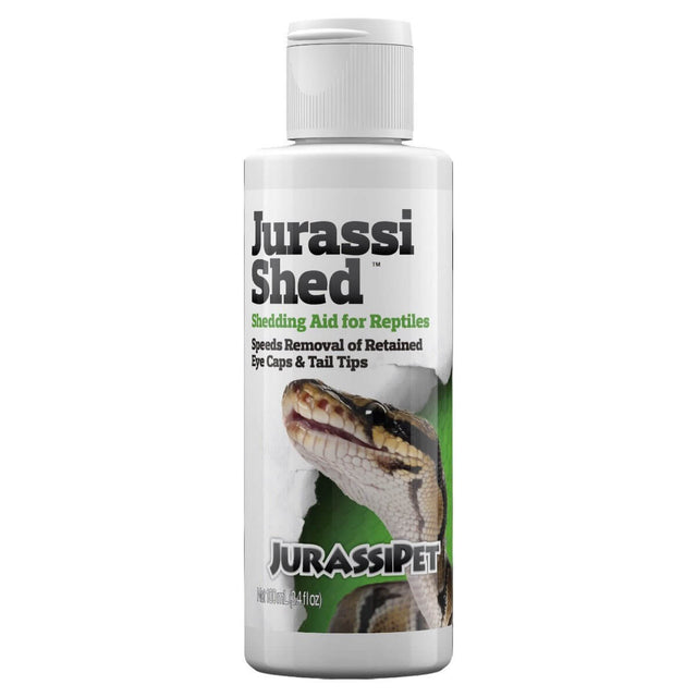 JurassiShed 100ml shedding aid for reptiles, supports hydration and speeds shedding process for snakes and lizards.