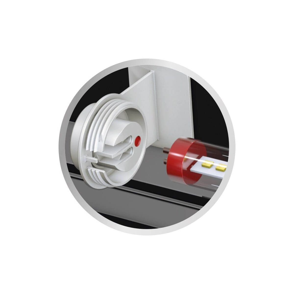 Juwel Multilux LED Light connector with replaceable LED tube for RIO, LIDO, VISION, and TRIGON aquariums.