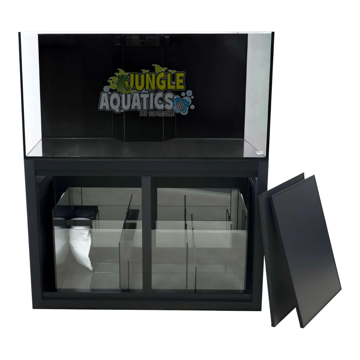 Kraken Aquarium Pro with Sump and Cabinet showcasing premium Starfire glass and integrated filtration system.