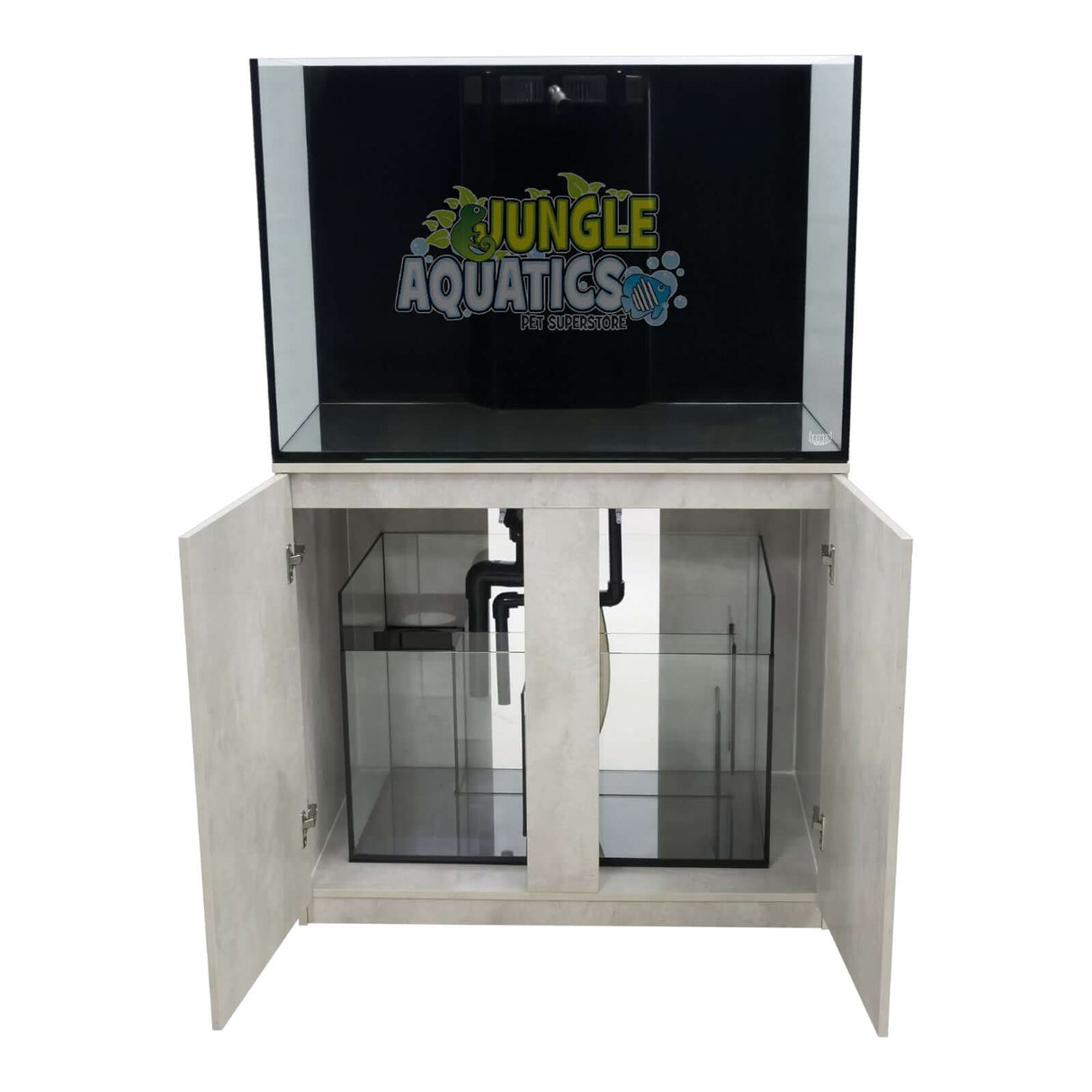 Kraken Aquarium with Sump and Cabinet showcasing premium Starfire glass and sleek design.
