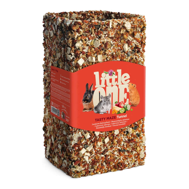 Little One Tasty Maze Tunnel Treat for rabbits and guinea pigs, made with fruit and vegetable flavors.