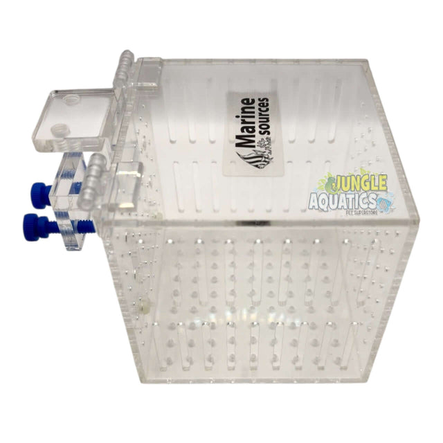 Marine Sources Fish Isolation Box with clear design and adjustable features, ideal for fish isolation.