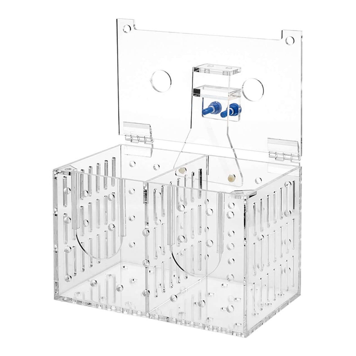 Marine Sources Fish Isolation Box made of high-quality transparent acrylic with removable compartments.