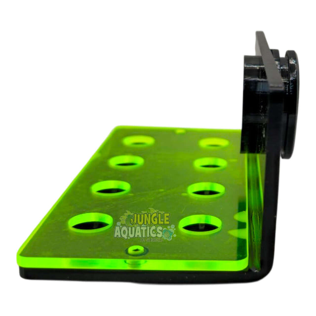 Marine Sources Magnetic Fluorescent Coral Bracket CRB-M-G8 side view showing vibrant green design.