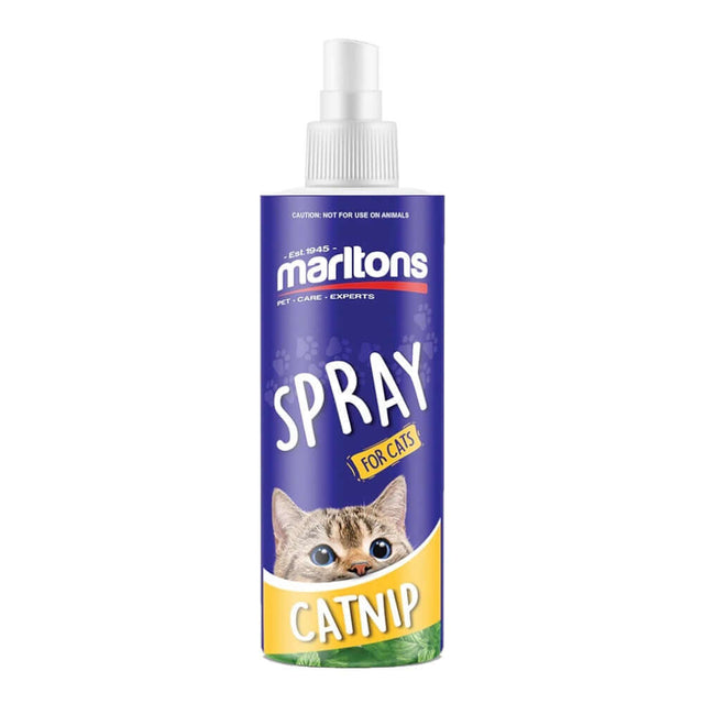 Marltons Catnip Spray 250ml bottle to stimulate playful activity in cats.