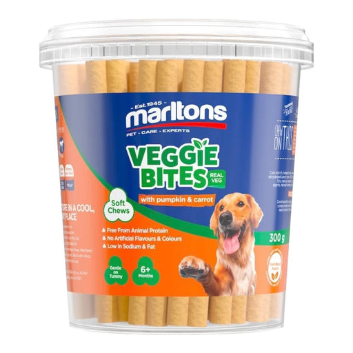 Marltons Veggie Bites Pumpkin and Carrot Dog Treat - Buy Online - Jungle Aquatics