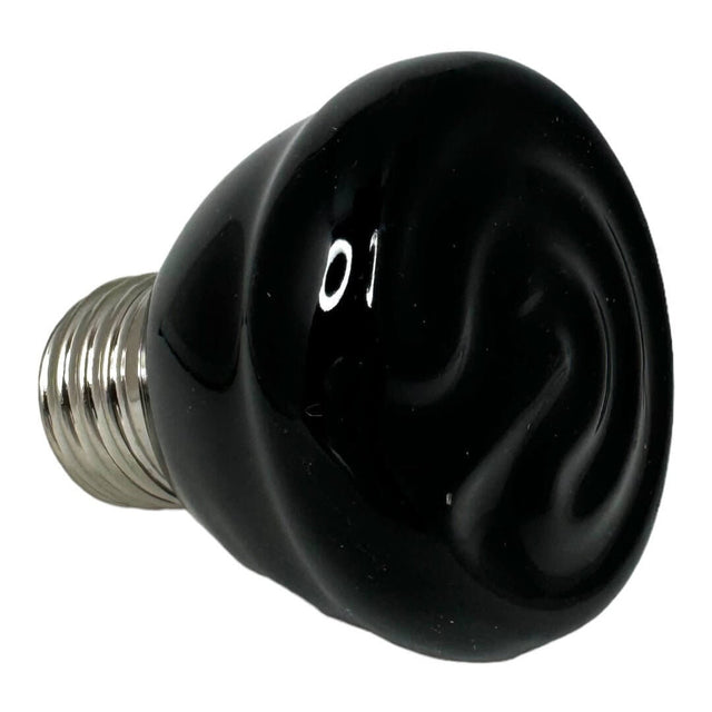 Mini ceramic heat lamp for reptiles, providing infrared heat without light for a safe and comfortable environment.
