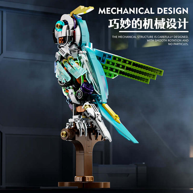 MJI Machinery Parrot 13052 mechanical design showcasing precise fit and smooth rotation in building blocks.