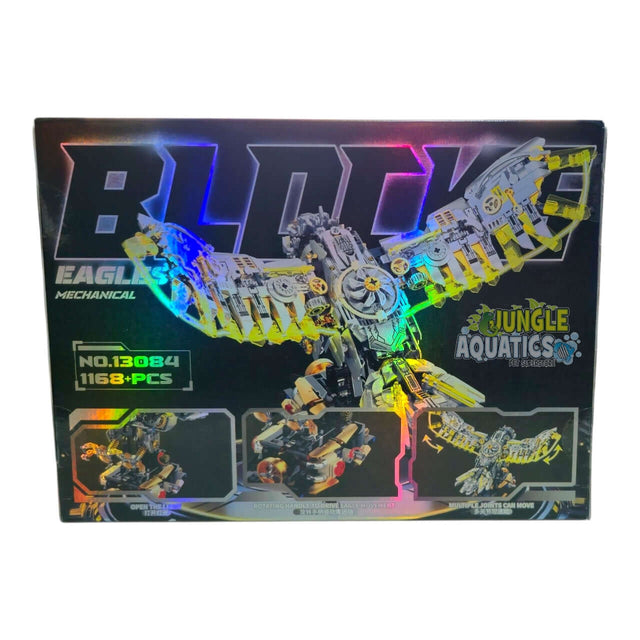 MJI Mechanical Eagle 13084 building blocks set, factory sealed with 1168 pieces and colorful packaging.