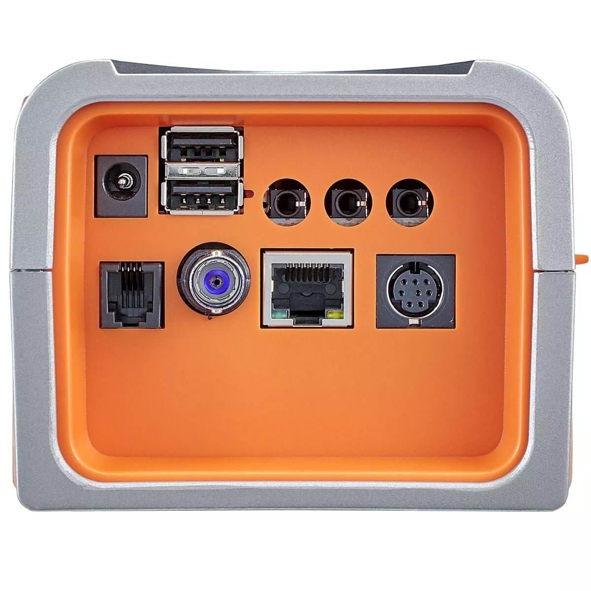 Neptune A3 Apex Aquarium Controller back panel showing ports for connectivity and expansion.